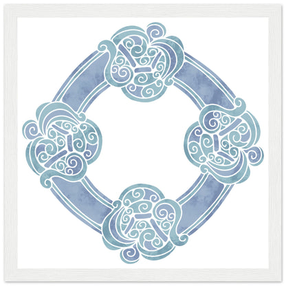 Aquarell keltischer Knoten-Blaudruck