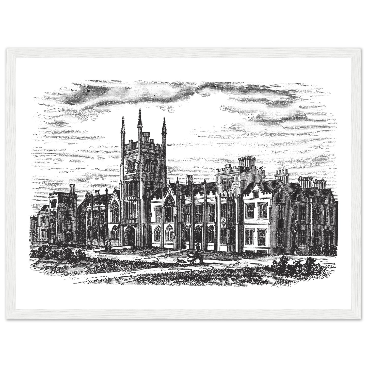 Belfast Queen's University Framed Wall Art Print – detail view | Buy Irish Art