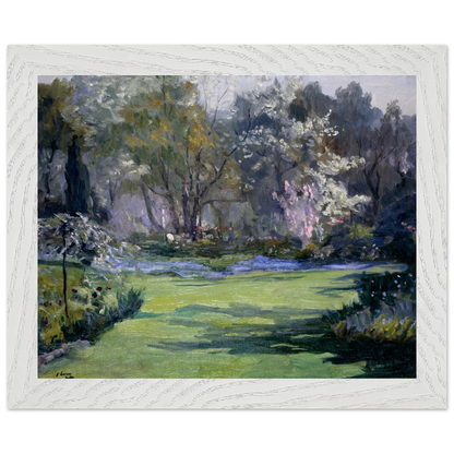 Spring, the Garden, Villa Sylvia (1921) by Sir John Lavery, art print in a white frame, 20x25 cm