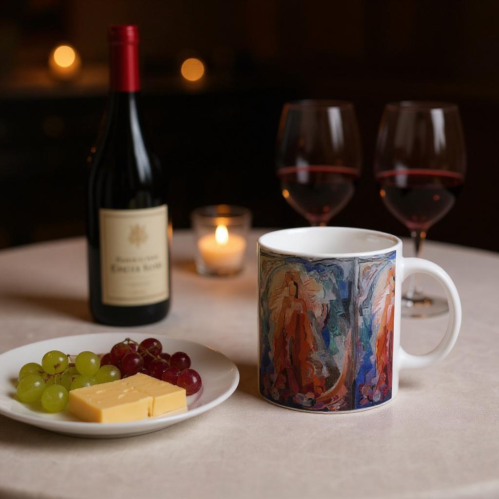 I Have Trodden the Winepress Alone - Ceramic Mug – Mainie Jellett Artwork – lifestyle setting | Buy Irish Art