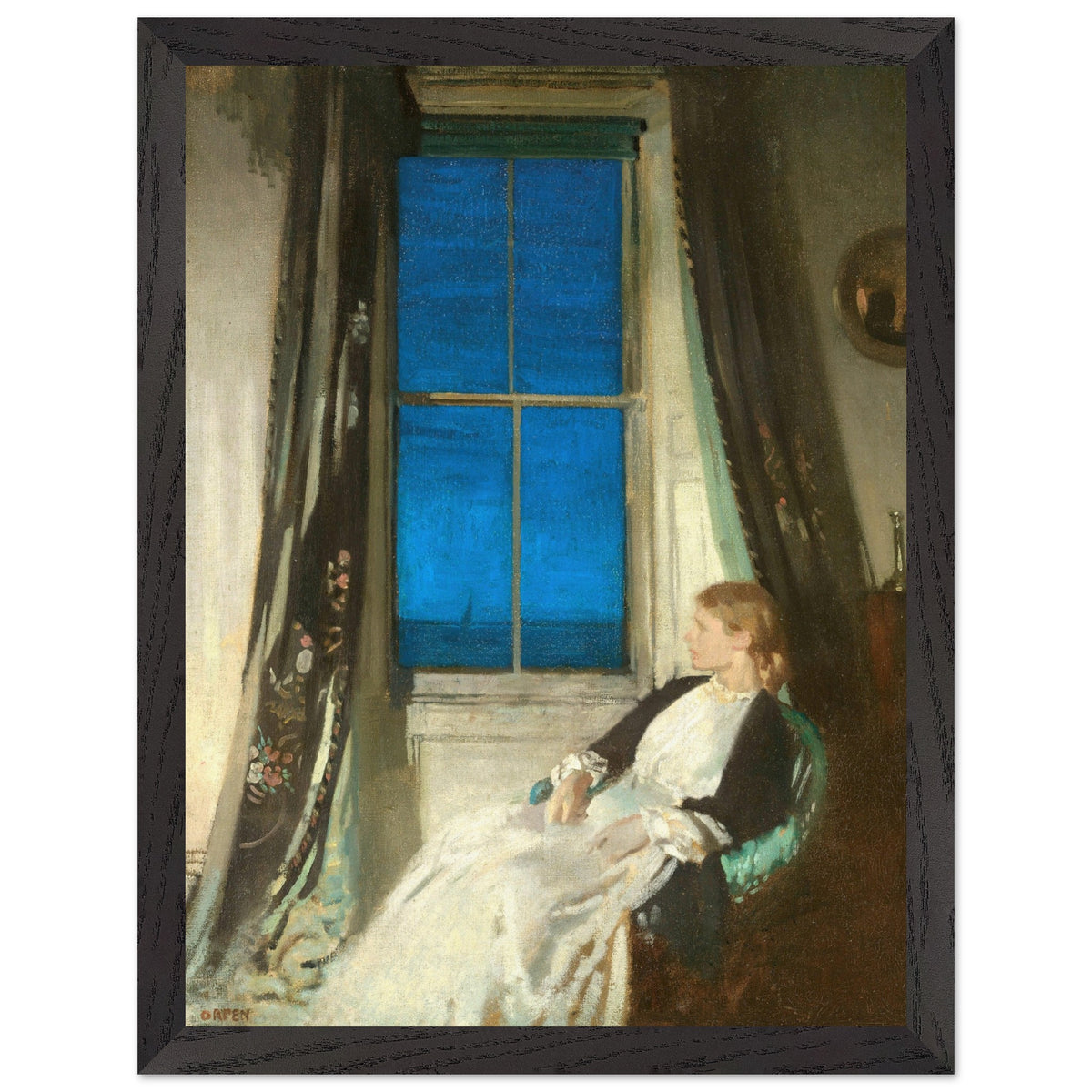 Night by William Orpen, framed print in a black frame
