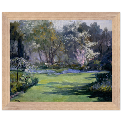 Spring, the Garden, Villa Sylvia (1921) by Sir John Lavery, art print in a wood frame, 20x25 cm