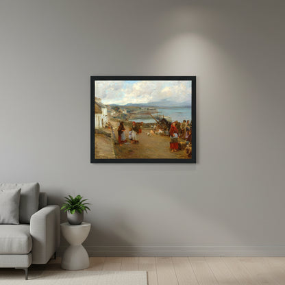 Life in Connemara, A Market Day – Walter Osborne Art Print 40x50 cm / 16x20″ – room setting display | Buy Irish Art