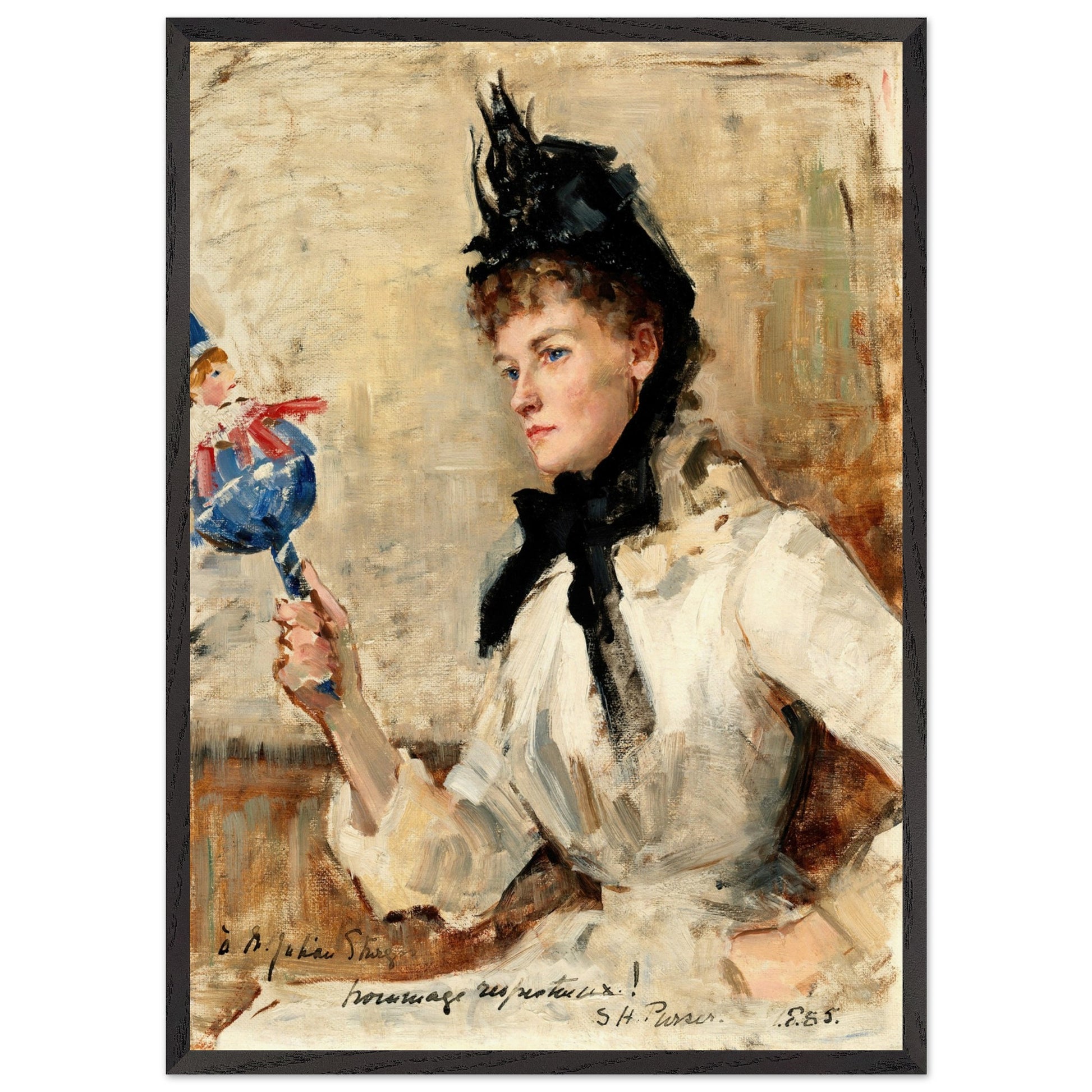 A Lady Holding a Rattle  by Irish Artist Sarah Purser Art Print – view 22 | Buy Irish Art