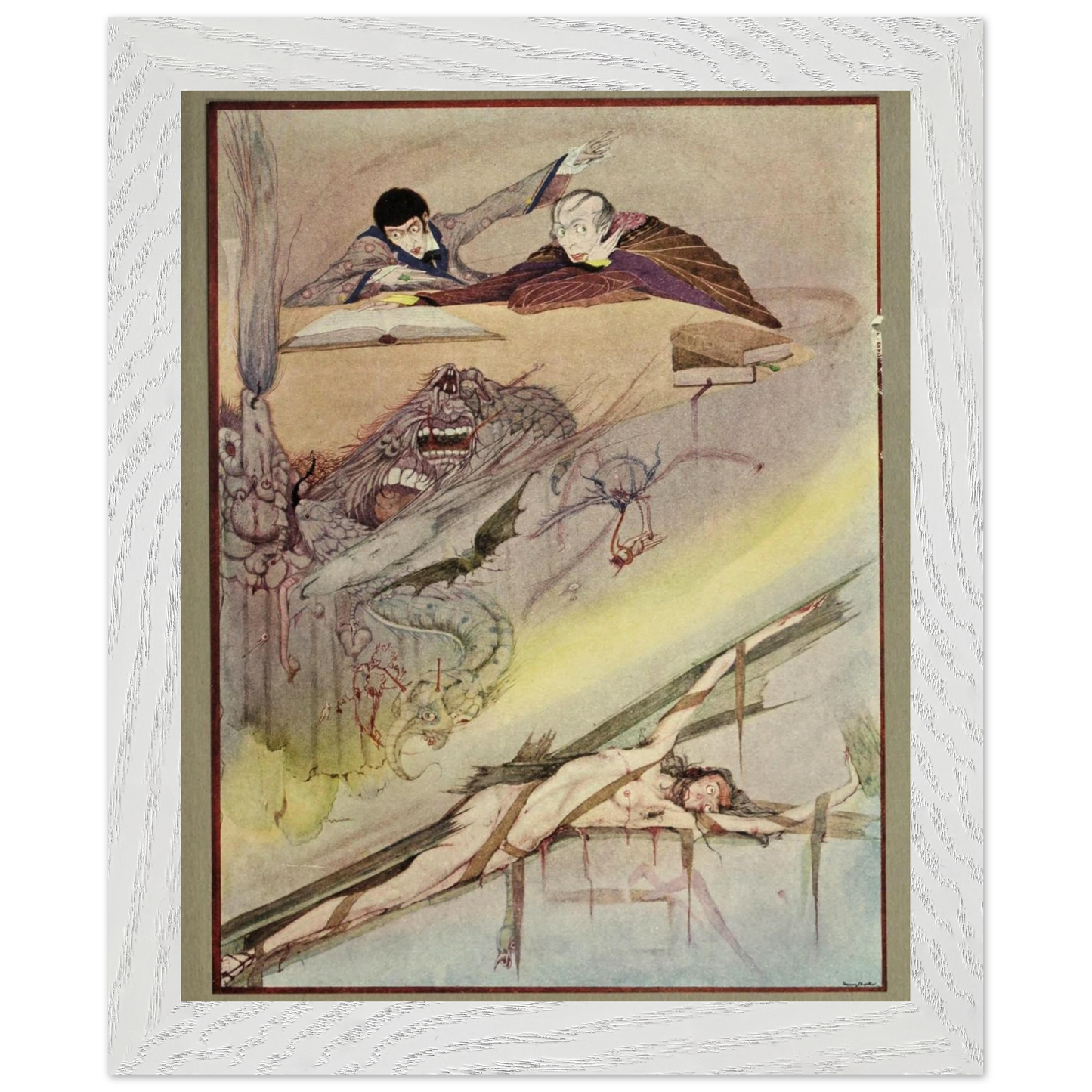 Harry Clarke Art Print – Poe’s Tales of Mystery (1923) – “Rending of Coffin” | Museum-Quality Framed Reproduction – view 10 | Buy Irish Art