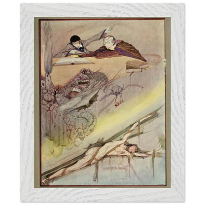 Harry Clarke Art Print – Poe’s Tales of Mystery (1923) – “Rending of Coffin” | Museum-Quality Framed Reproduction – view 10 | Buy Irish Art