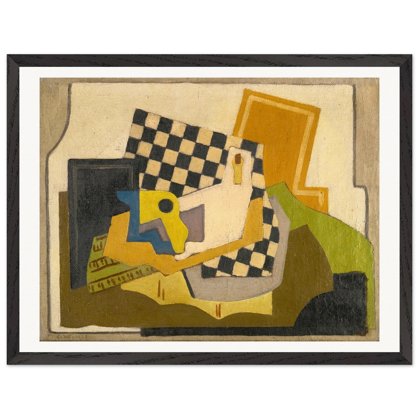 Composition (Chessboard) by Mainie Jellett - print displayed above a sofa