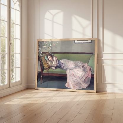 The Green Sofa – Sir John Lavery Art Print (view 2)