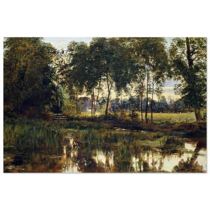 A View of Rye Water near Leixlip by William Davis, unframed Irish landscape art print, 1850s reproduction.