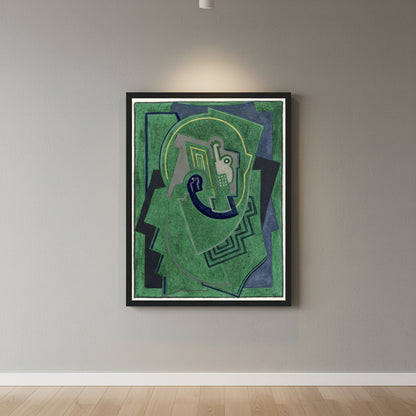 Large framed print of Mainie Jellett’s Single Element (c.1938) in a black frame, museum-quality Irish Modernist artwork.