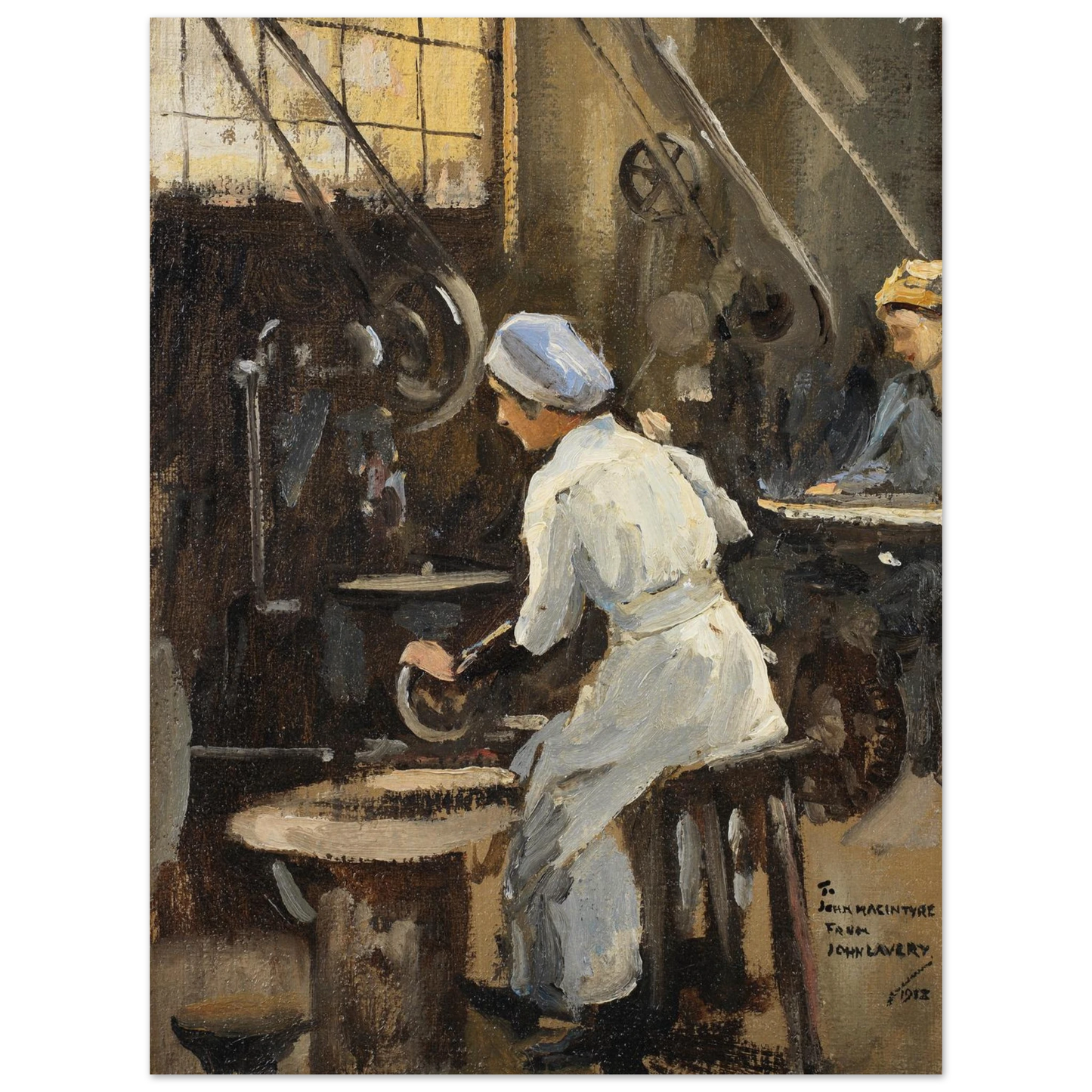 The Disc Maker by Sir John Lavery Irish master art print 30x40 cm unframed archival edition