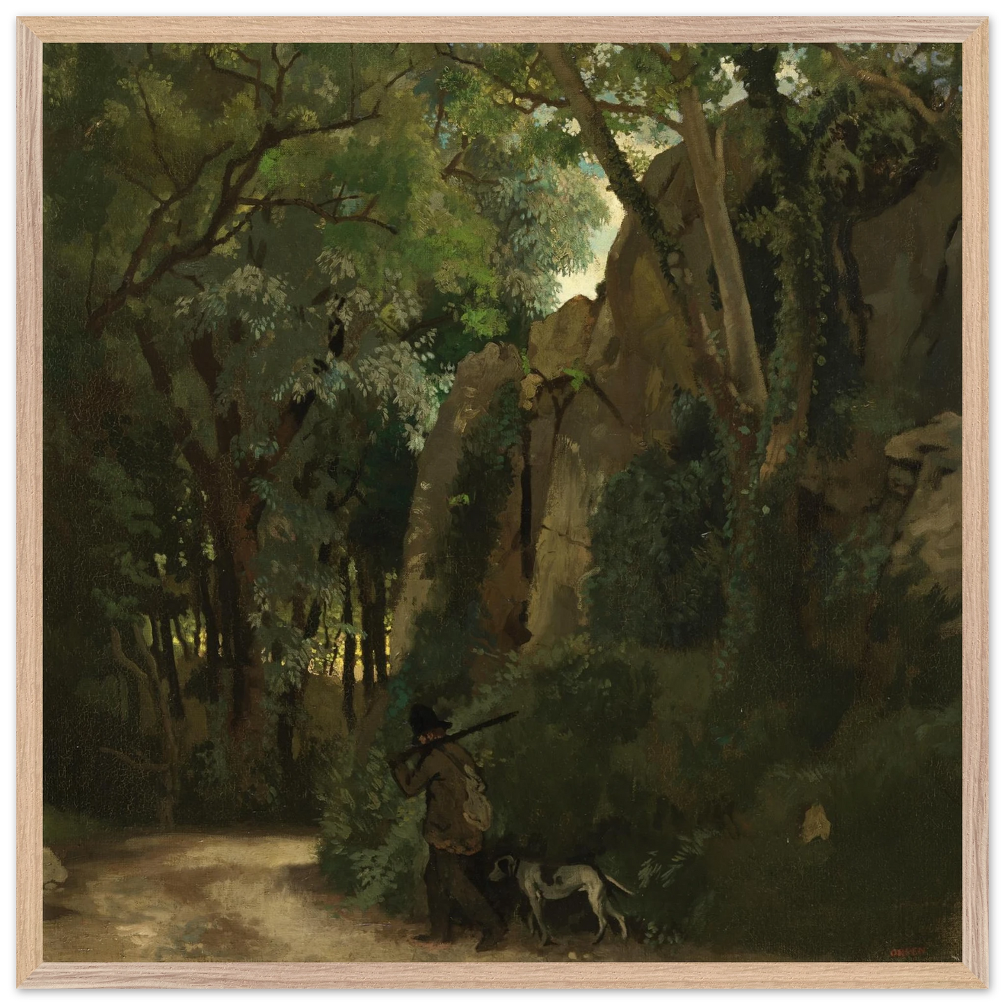 Trees at Howth by William Orpen – 70×70 cm natural wood frame museum-quality art print