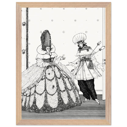 Sleeping Beauty by Harry Clarke in a natural oak frame