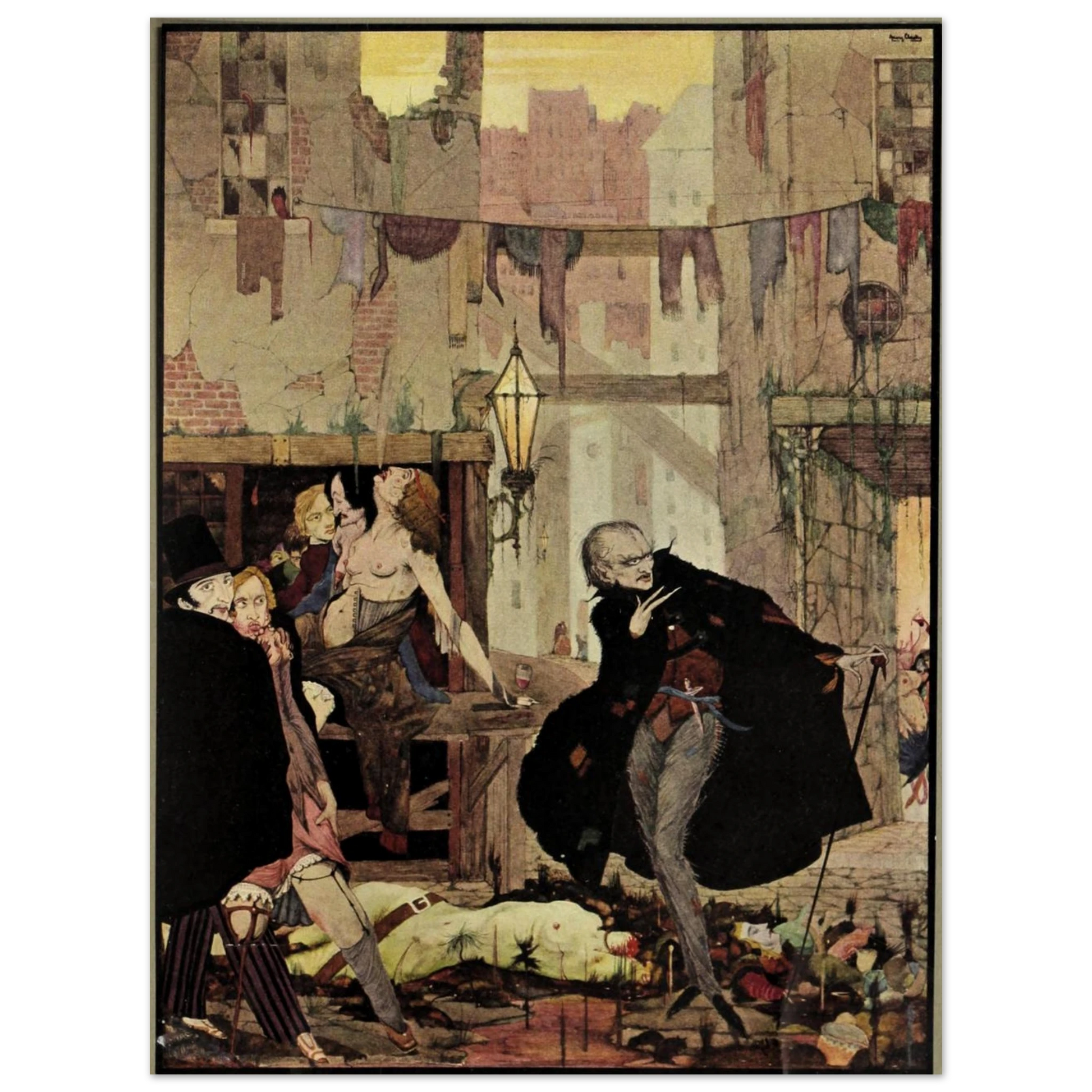 Harry Clarke Art Print – Poe’s Tales of Mystery (1923) – “Noisome Quarter” | Museum-Quality Framed Reproduction – view 6 | Buy Irish Art