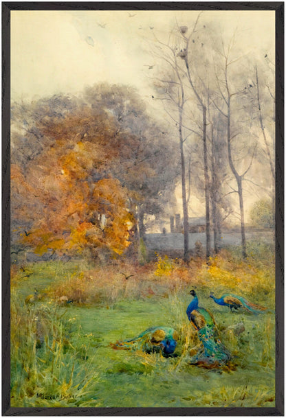 Autumn Days (1928) by Mildred Anne Butler, large art print in a black gallery frame