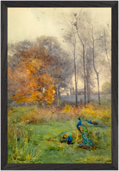 Autumn Days (1928) by Mildred Anne Butler art print in a black gallery frame