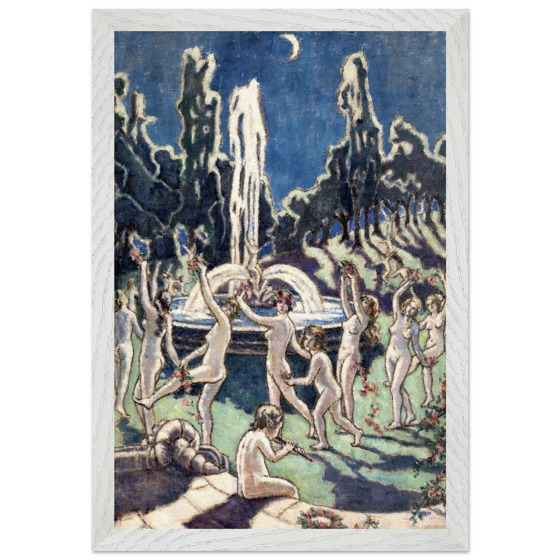 Nudes Dancing Round a Fountain by Mainie Jellett - unframed Irish modernist print