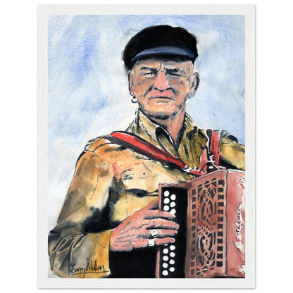 Patsy Dan Rogers Framed Art Print King of Tory Island – room setting display | Buy Irish Art