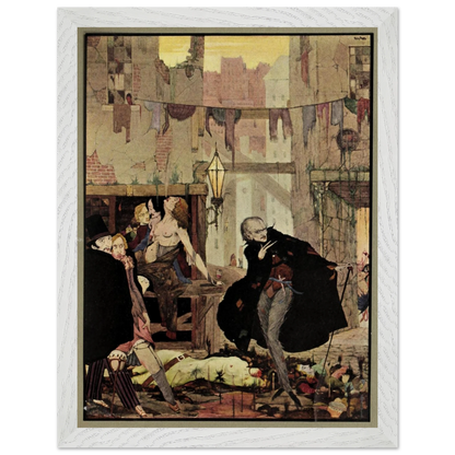 Harry Clarke Art Print – Poe’s Tales of Mystery (1923) – “Noisome Quarter” | Museum-Quality Framed Reproduction – framed print close-up | Buy Irish Art