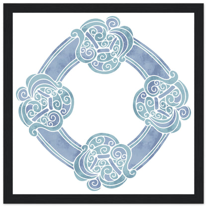 Aquarell keltischer Knoten-Blaudruck