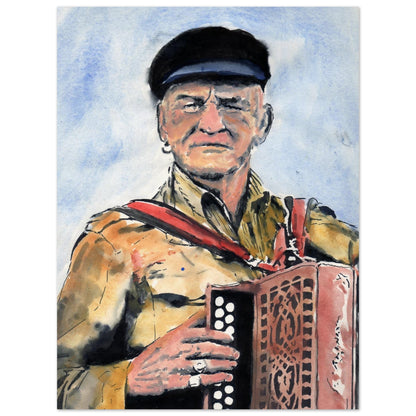 Patsy Dan Rogers Framed Art Print King of Tory Island – detail view | Buy Irish Art