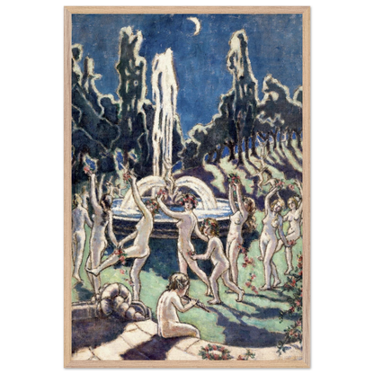 Nudes Dancing Round a Fountain by Mainie Jellett - Irish modernist art print