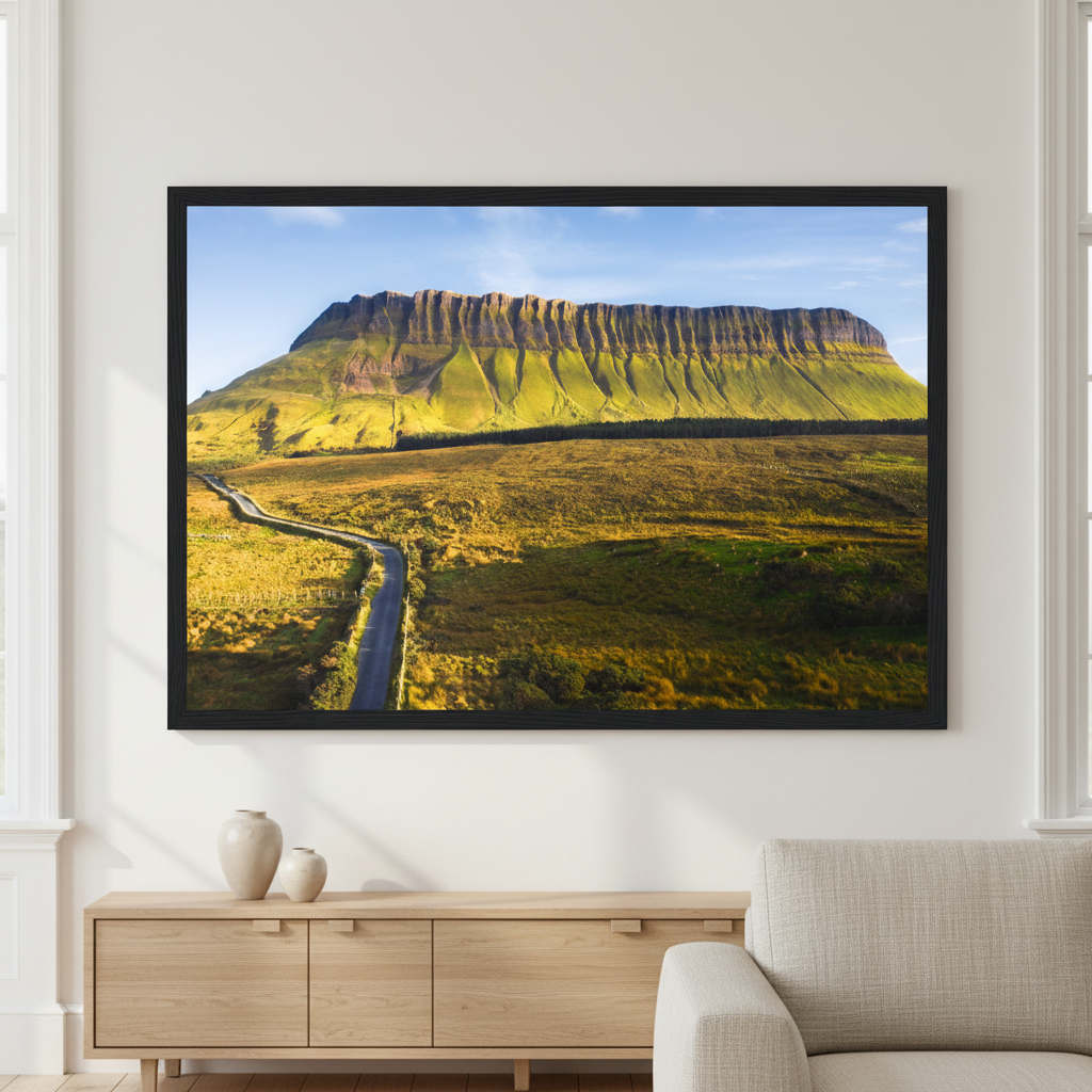 Benbulben, Sligo – Gallery Edition Irish Landscape Framed Print – Irish wall art print | Buy Irish Art