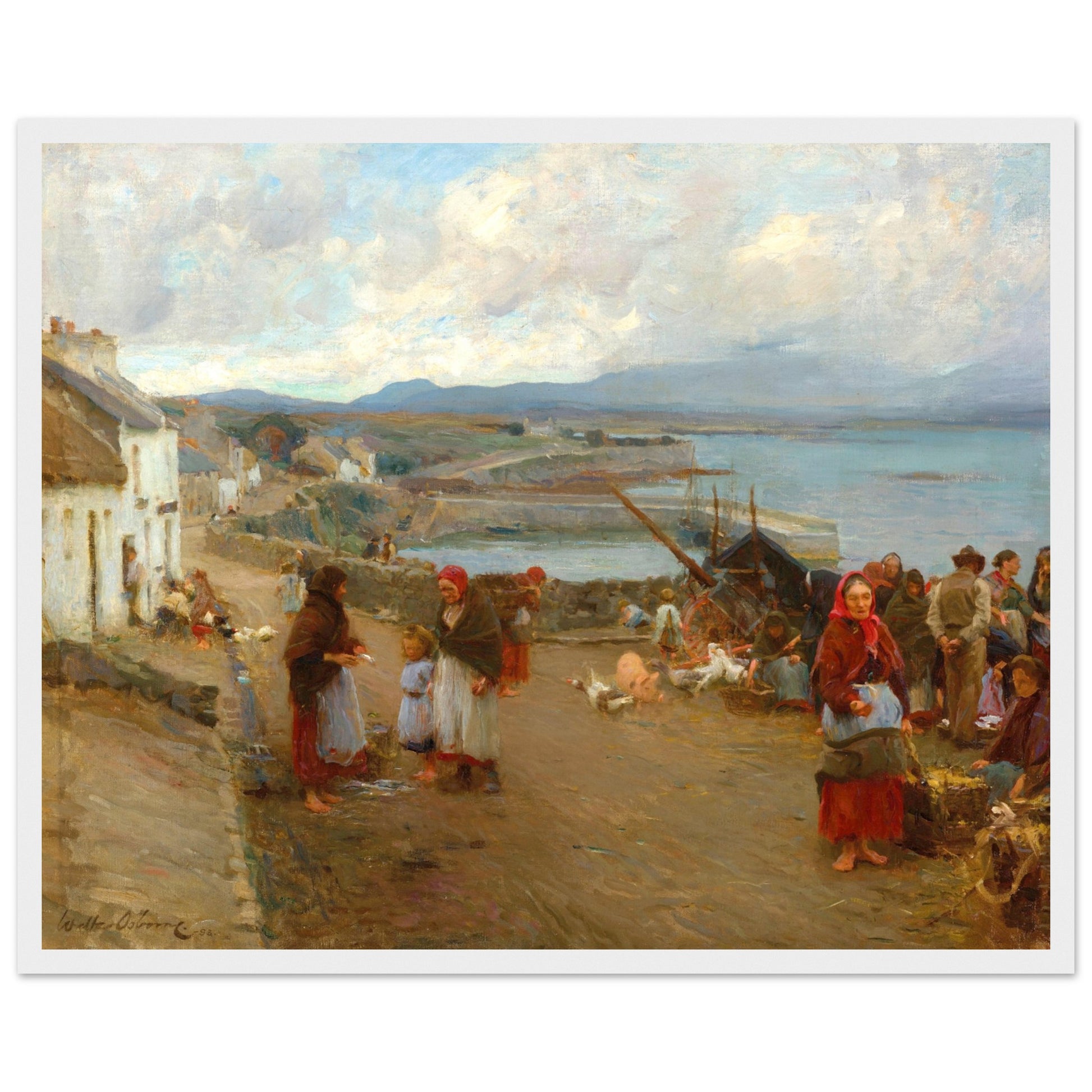 Life in Connemara, A Market Day – Walter Osborne Art Print 40x50 cm / 16x20″ – view 11 | Buy Irish Art