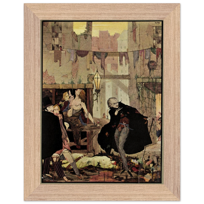 Harry Clarke Art Print – Poe’s Tales of Mystery (1923) – “Noisome Quarter” | Museum-Quality Framed Reproduction – detail view | Buy Irish Art