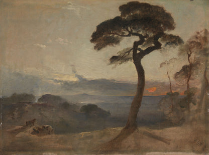 Hampstead Heath, Sunset, oil painting by Francis Danby, around 1845