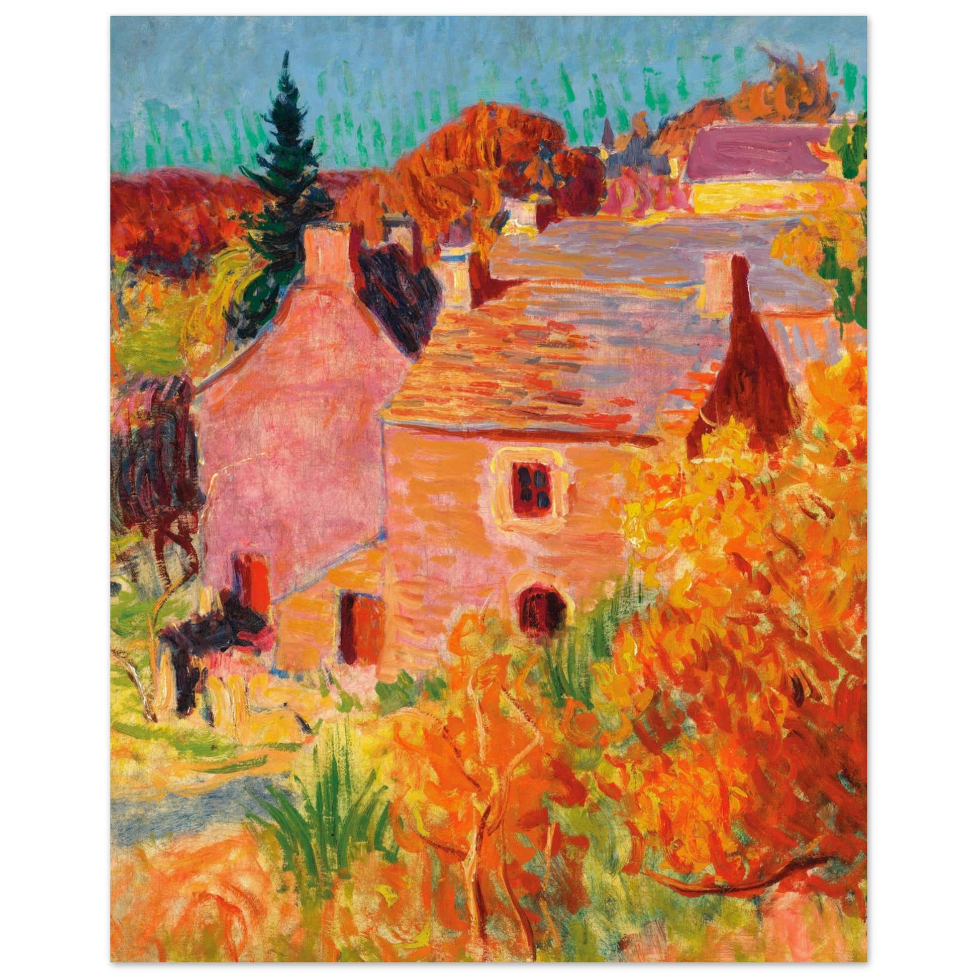 Maisons Rouges à Pont-Aven – Roderic O’Conor Collector’s Print 40x50 cm / 16x20 – view 7 | Buy Irish Art