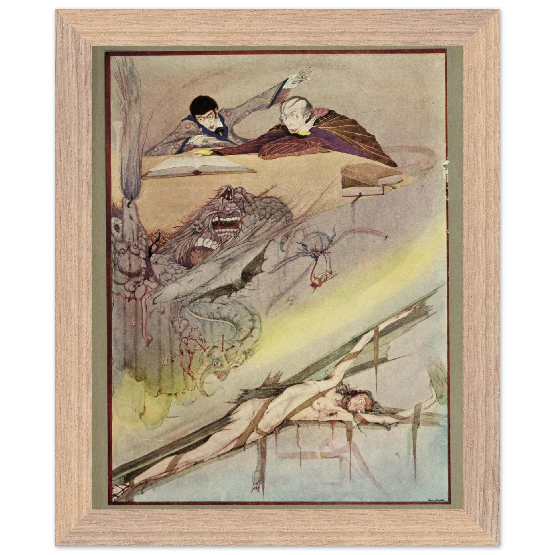Harry Clarke Art Print – Poe’s Tales of Mystery (1923) – “Rending of Coffin” | Museum-Quality Framed Reproduction – view 16 | Buy Irish Art