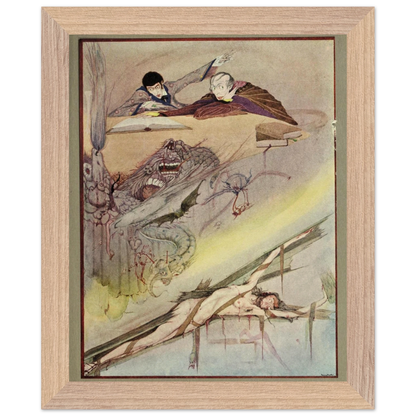 Harry Clarke Art Print – Poe’s Tales of Mystery (1923) – “Rending of Coffin” | Museum-Quality Framed Reproduction – view 16 | Buy Irish Art