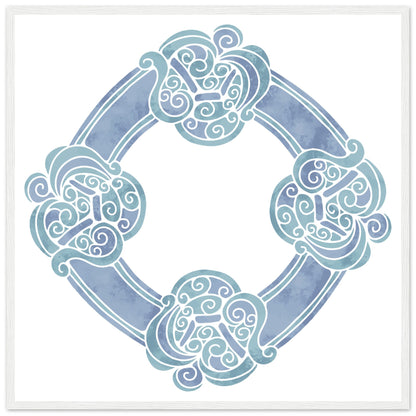 Aquarell keltischer Knoten-Blaudruck