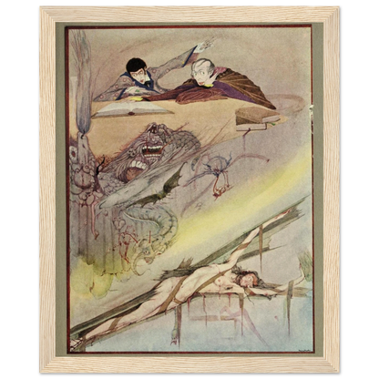 Harry Clarke Art Print – Poe’s Tales of Mystery (1923) – “Rending of Coffin” | Museum-Quality Framed Reproduction – view 14 | Buy Irish Art