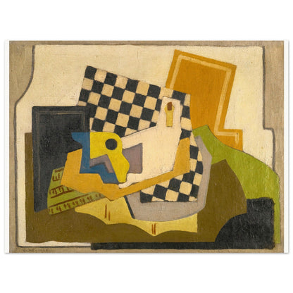 Composition (Chessboard) by Mainie Jellett - print in a white frame