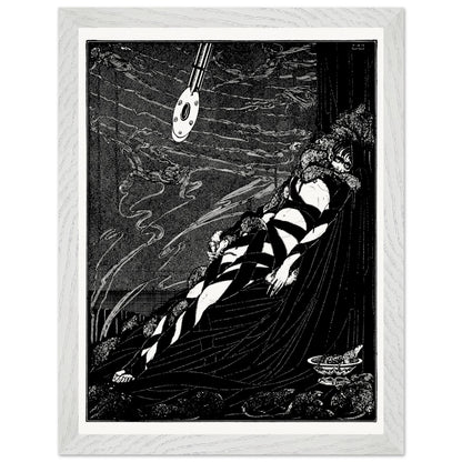Harry Clarke Poe illustration Swarmed Upon Me in a slim white frame, front view