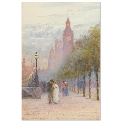 Houses of Parliament and Westminster by Rose Barton, unframed version, full artwork visible