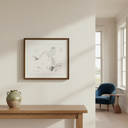 A Correct Survey of the Bay of Dublin, 1795 by James Malton displayed in an elegant Irish period-home living room