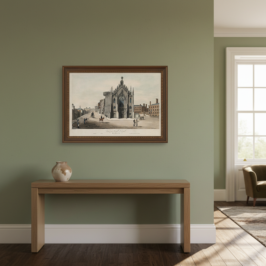 The Chapel Royal, Dublin Castle displayed in an elegant Irish period-home living room
