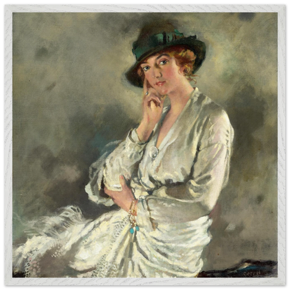 Mrs Charles S. Carstairs by William Orpen in a silver-white frame, full-bleed