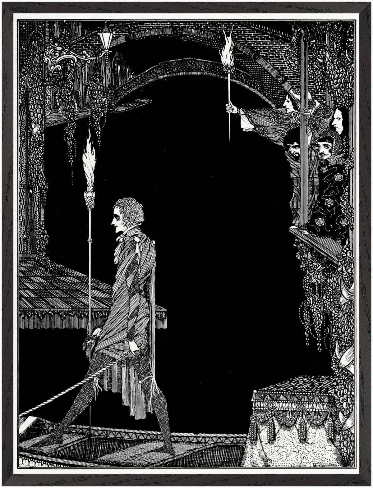 Myself No Power by Harry Clarke in a black frame with a white mount