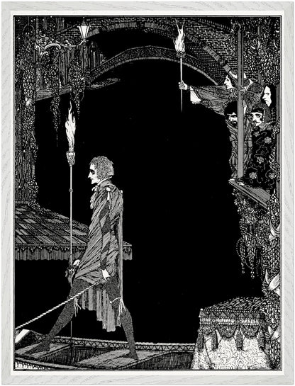 Myself No Power by Harry Clarke in a light grey frame with a white mount
