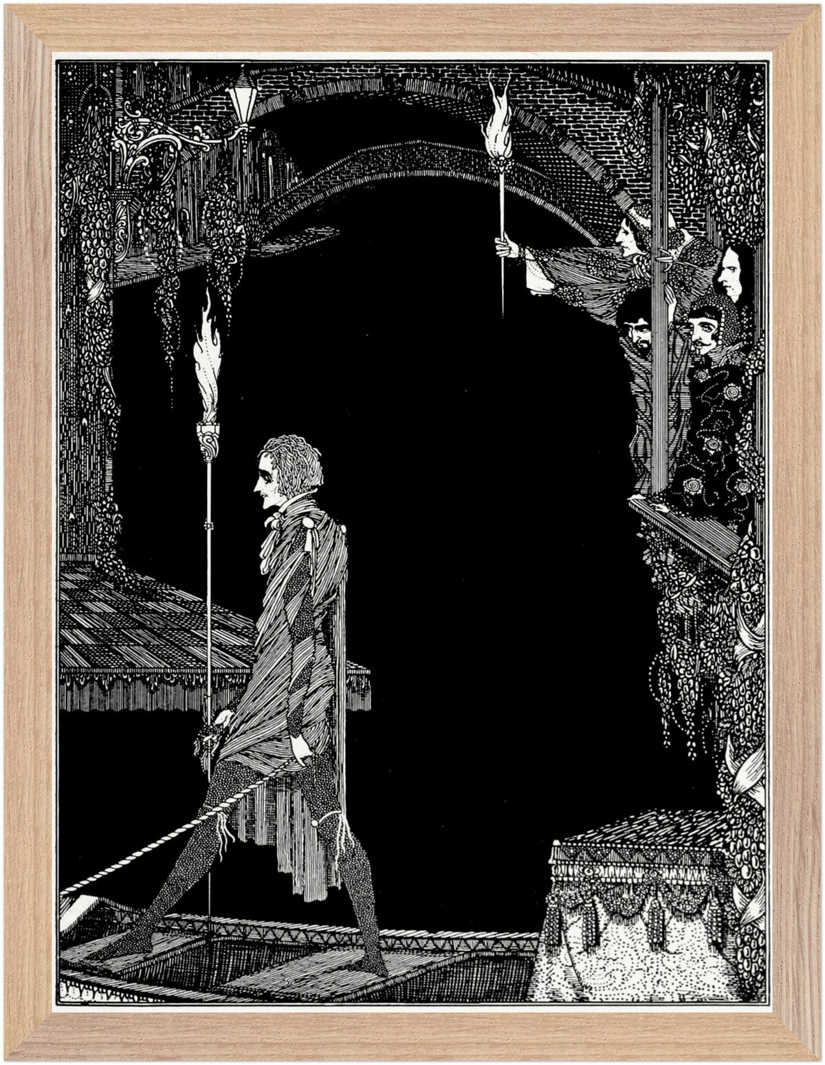 Myself No Power by Harry Clarke in a light oak frame with a white border