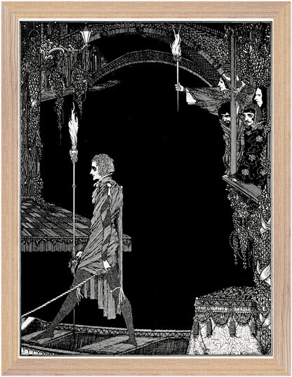Myself No Power by Harry Clarke in a light oak frame with a white border