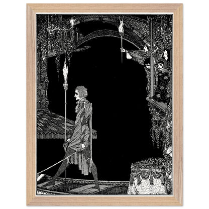 Myself No Power by Harry Clarke in a natural oak frame