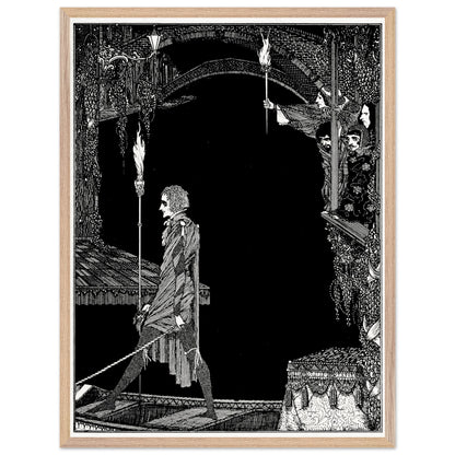 Myself No Power by Harry Clarke in a pale oak frame with a white mount
