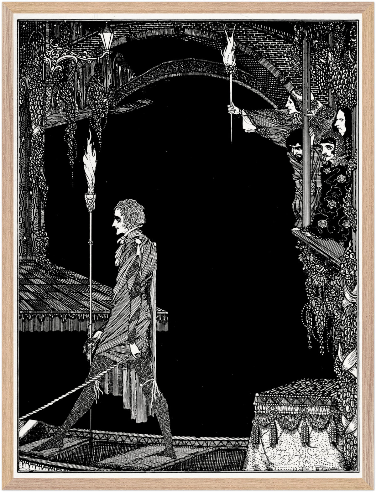 Myself No Power by Harry Clarke in a pale oak frame without a mount