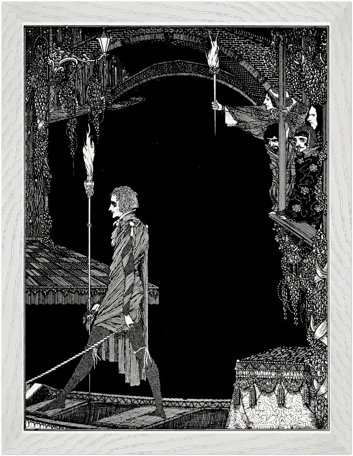 Myself No Power by Harry Clarke in a white frame with a wide white mount