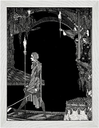 Myself No Power by Harry Clarke in a white frame with a wide white mount